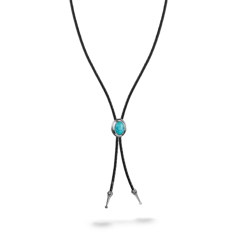 Leather Necklace with Turquoise Stone Elyndra | THOMAS SABO Australia