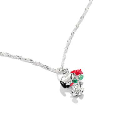 Snoopy Chain with Rose Pendant PEANUTS