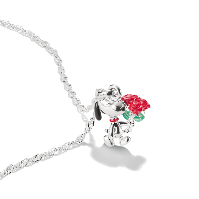 Snoopy Chain with Rose Pendant PEANUTS