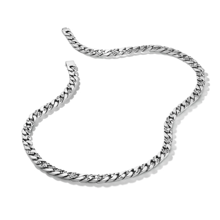 Detailed Skull Chain Necklace