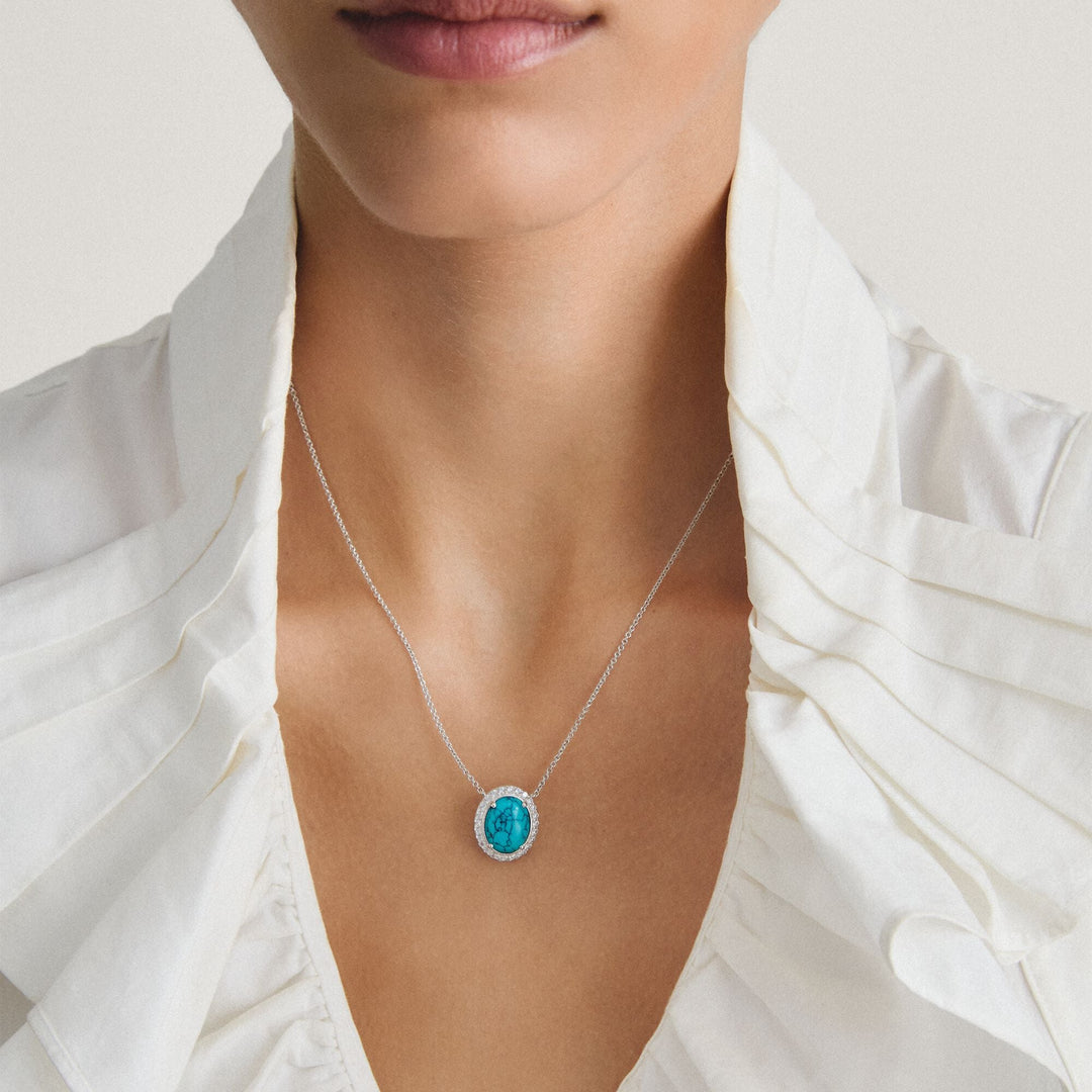 Chain with imitation turquoise and zirconia | THOMAS SABO Australia