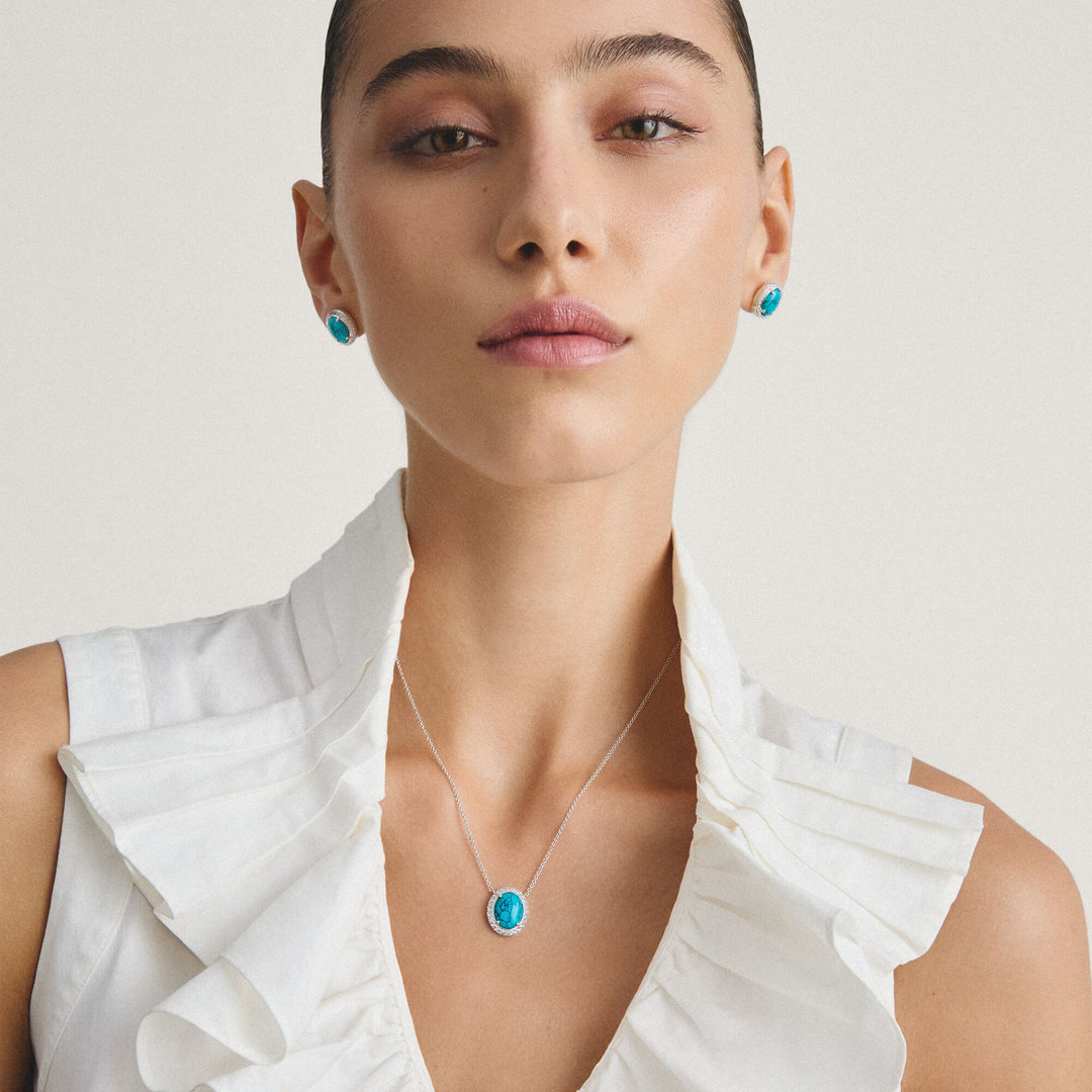 Chain with imitation turquoise and zirconia | THOMAS SABO Australia