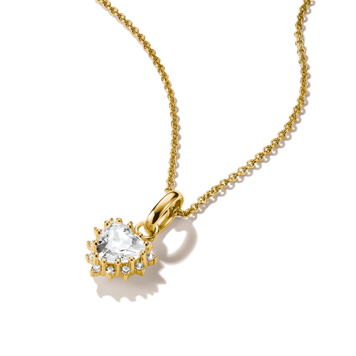 Chain with heart-cut zirconia
