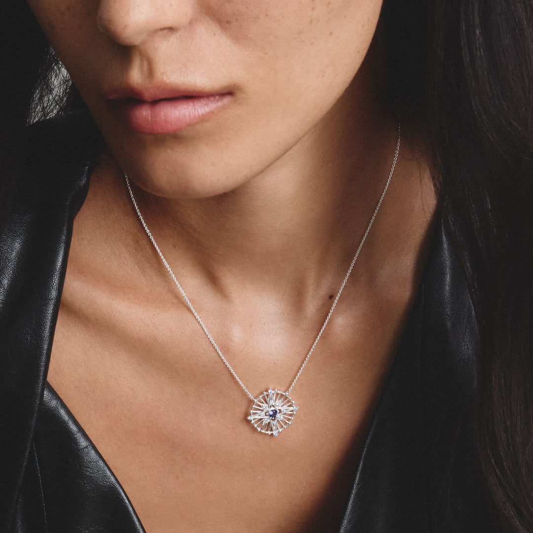 Necklace with blue stones