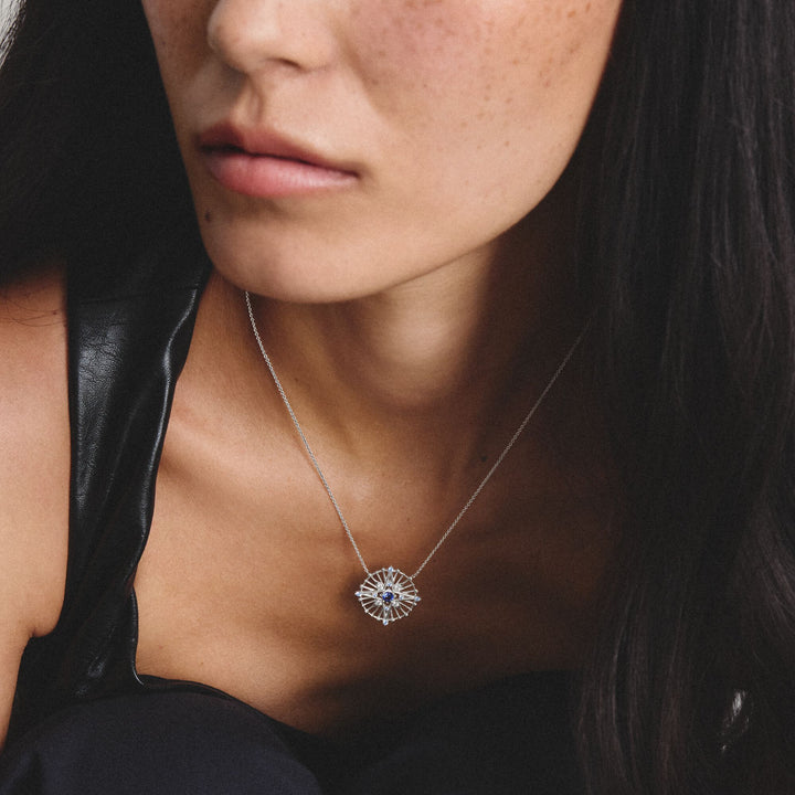 Necklace with blue stones