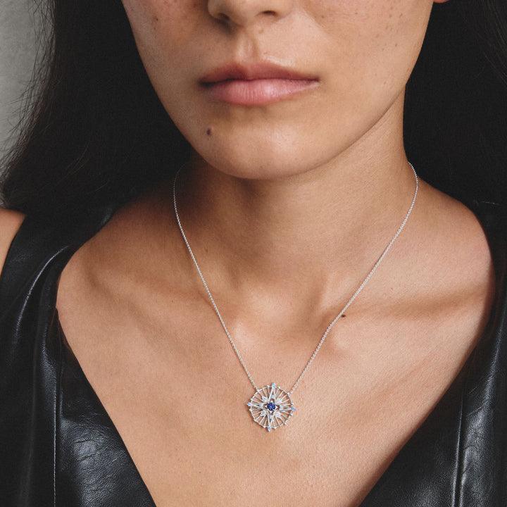 Necklace with blue stones