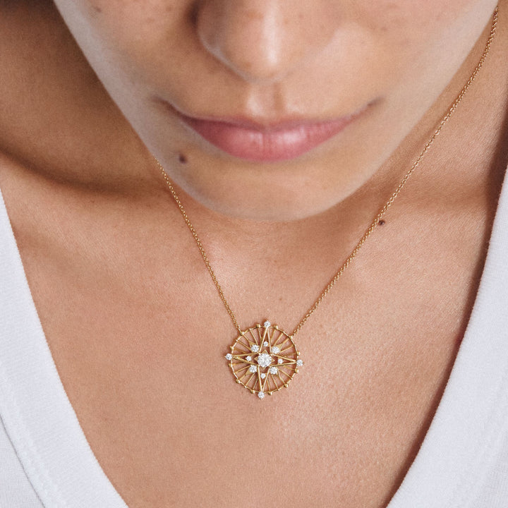 Necklace with zirconia