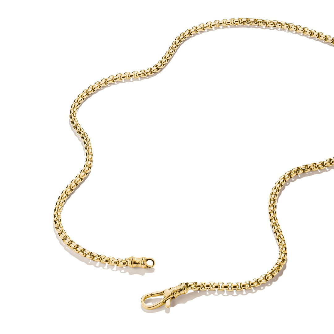 Gold-Tone Stainless Steel Box Chain Necklace 4mm