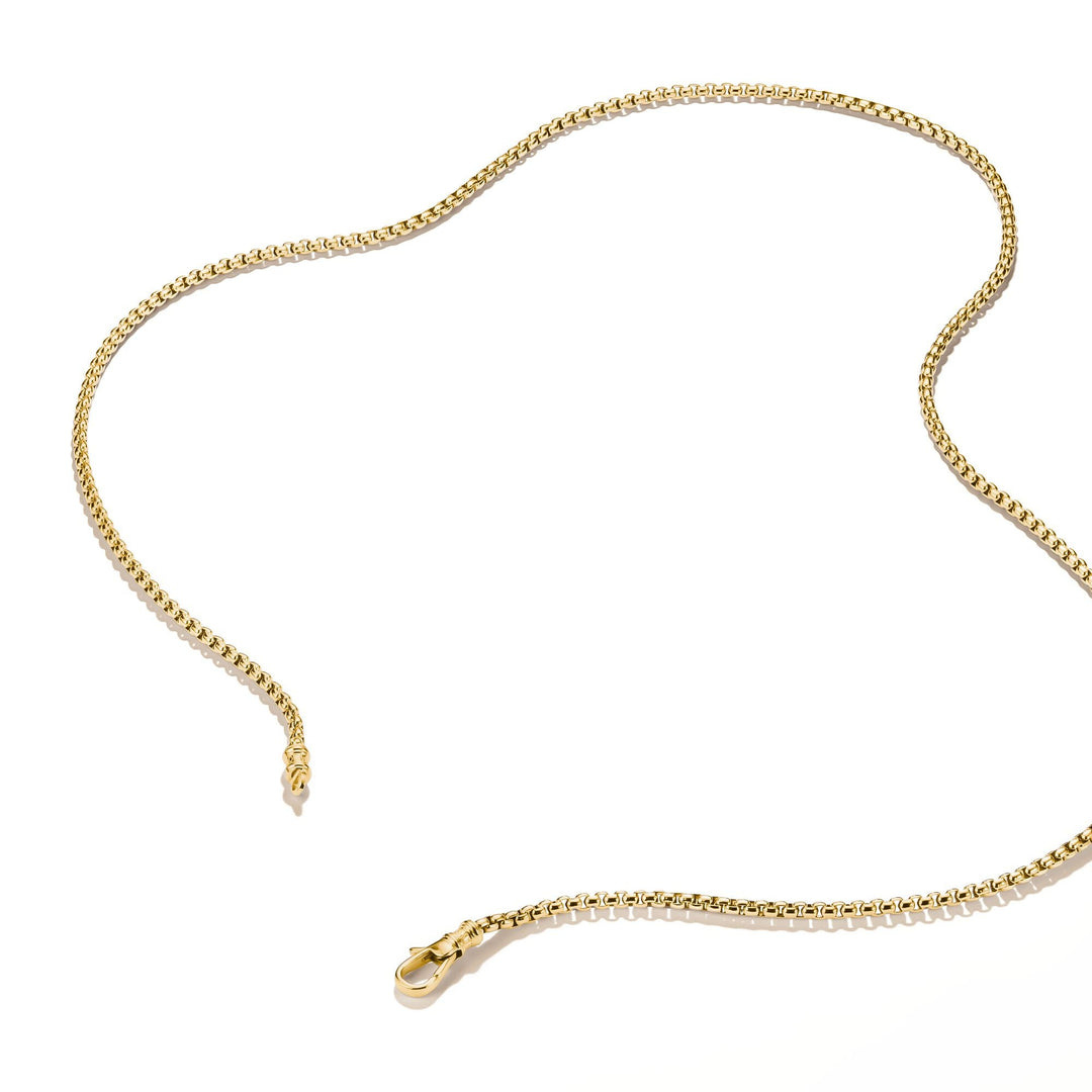 Gold-Tone Stainless Steel Box Chain Necklace 2.7mm