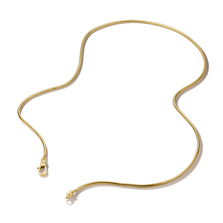 Gold-Tone Stainless Steel Snake Chain Necklace 2mm