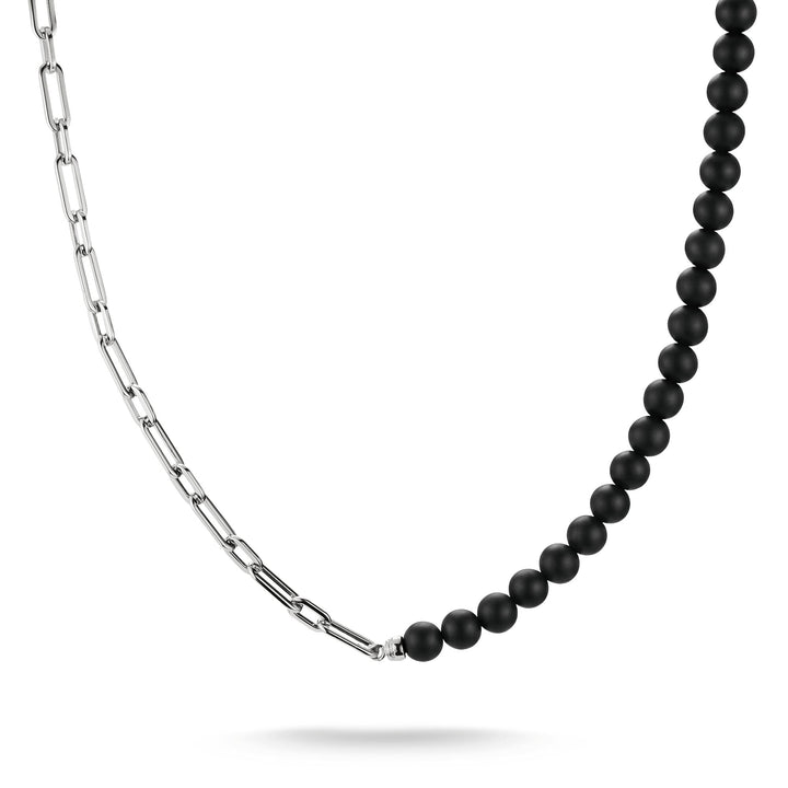 Stainless Steel Obsidian Bead Necklace | THOMAS SABO