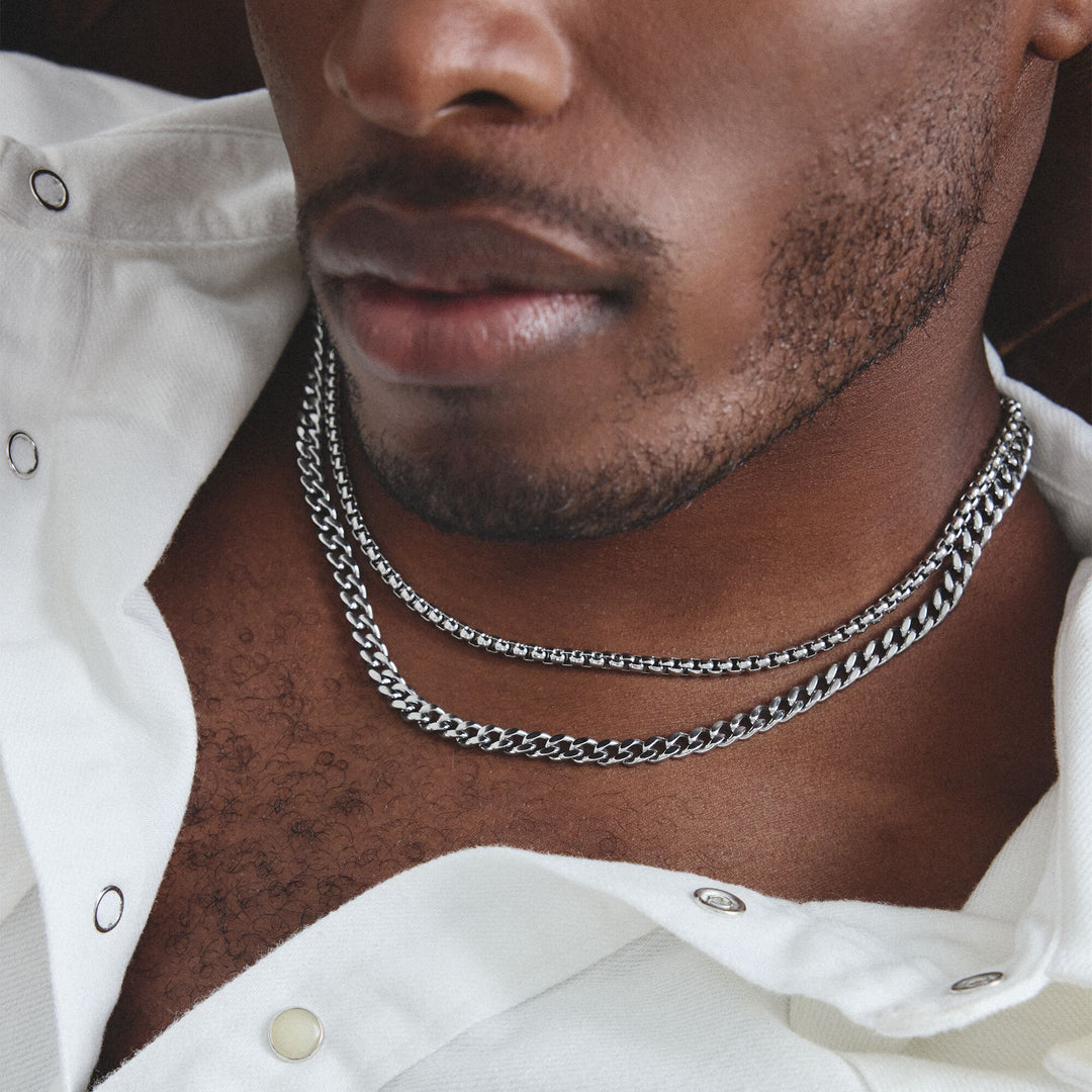 Stainless Steel Curb Chain Necklace 7mm
