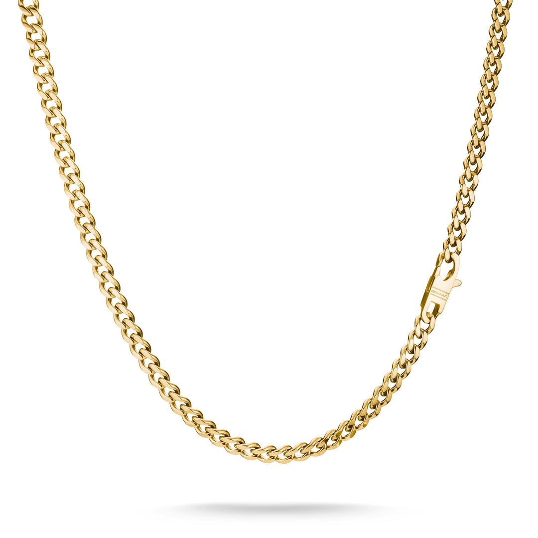 Gold-Tone Stainless Steel Curb Chain Necklace 7mm | THOMAS SABO