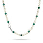 Stainless Steel Malachite and Freshwater Pearl Necklace | THOMAS SABO