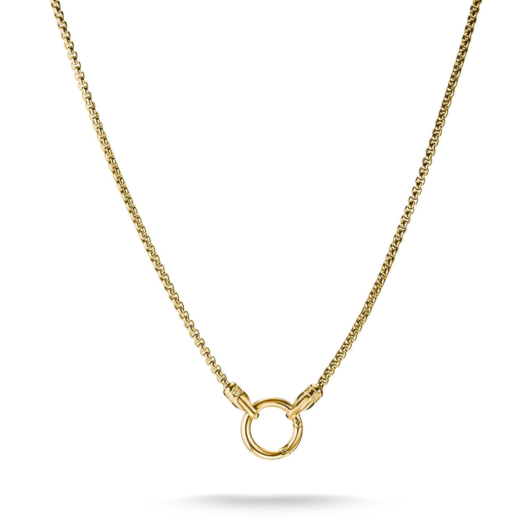 Gold-Tone Stainless Steel Box Chain Necklace with Ring Clasp 2.7mm | THOMAS SABO