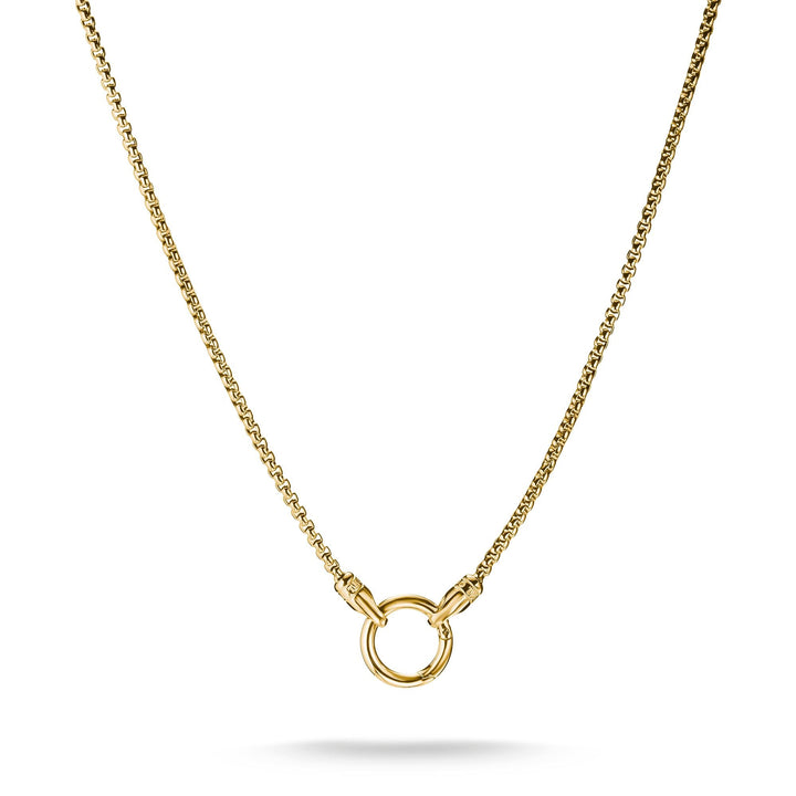Gold-Tone Stainless Steel Box Chain Necklace with Ring Clasp 2.7mm | THOMAS SABO