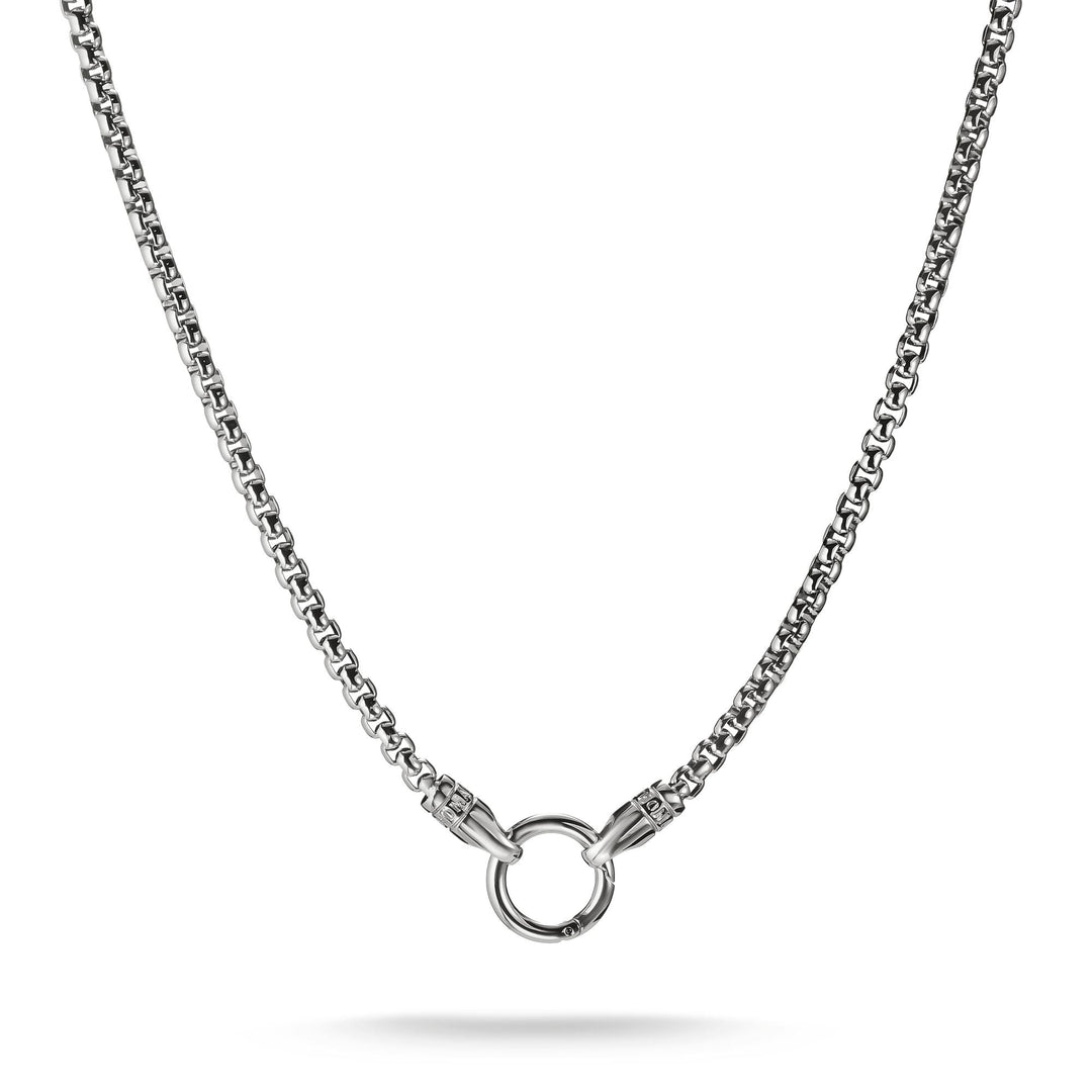 Stainless Steel Box Chain Necklace with Ring Clasp 4mm | THOMAS SABO