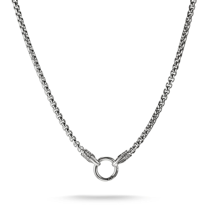 Stainless Steel Box Chain Necklace with Ring Clasp 4mm | THOMAS SABO