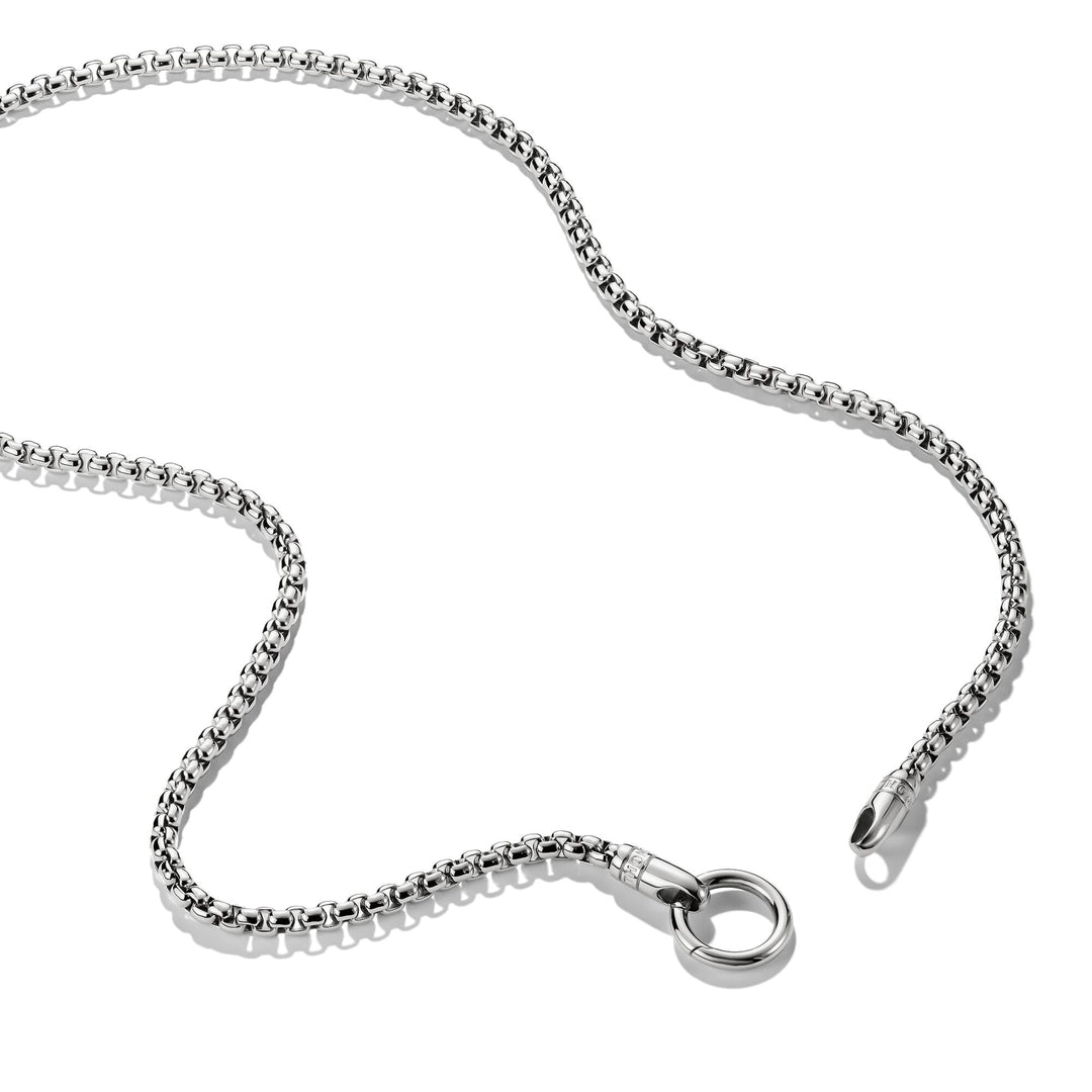 Stainless Steel Box Chain Necklace with Ring Clasp 4mm