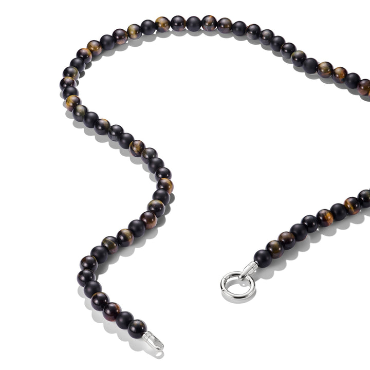 Stainless Steel Obsidian and Tiger&