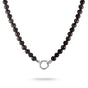 Stainless Steel Obsidian and Tiger's Eye Bead Necklace | THOMAS SABO