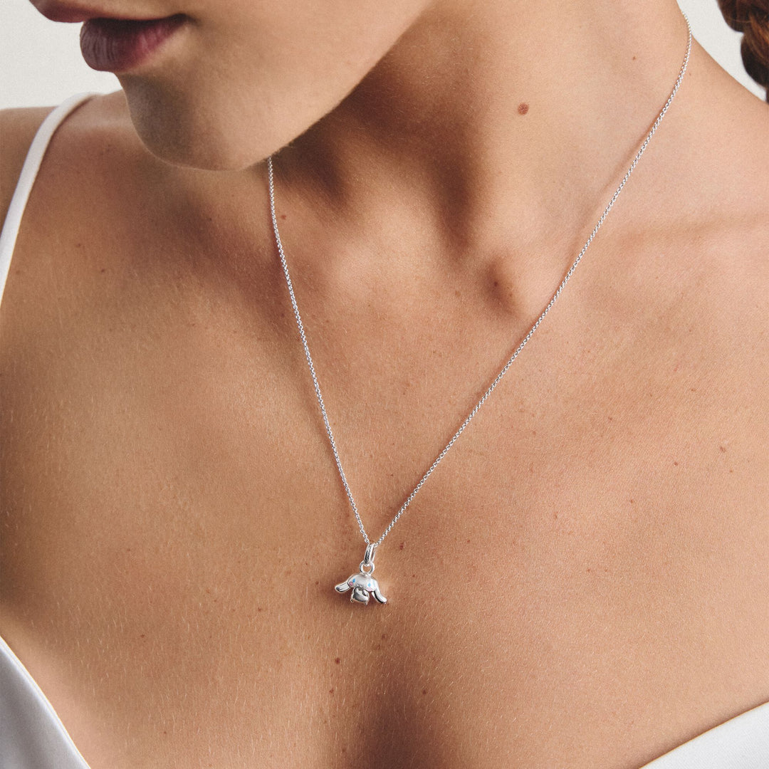 Hello Kitty Cinnamoroll Necklace, Silver-Plated