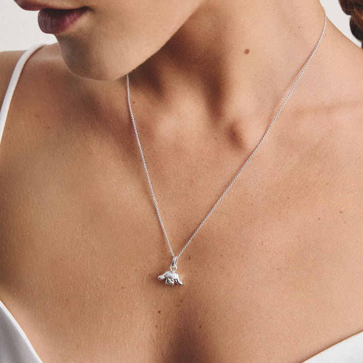 Hello Kitty Cinnamoroll Necklace, Silver-Plated