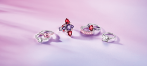 Heritage Glam Collection by THOMAS SABO, featuring bright pink, purple and silver jewellery