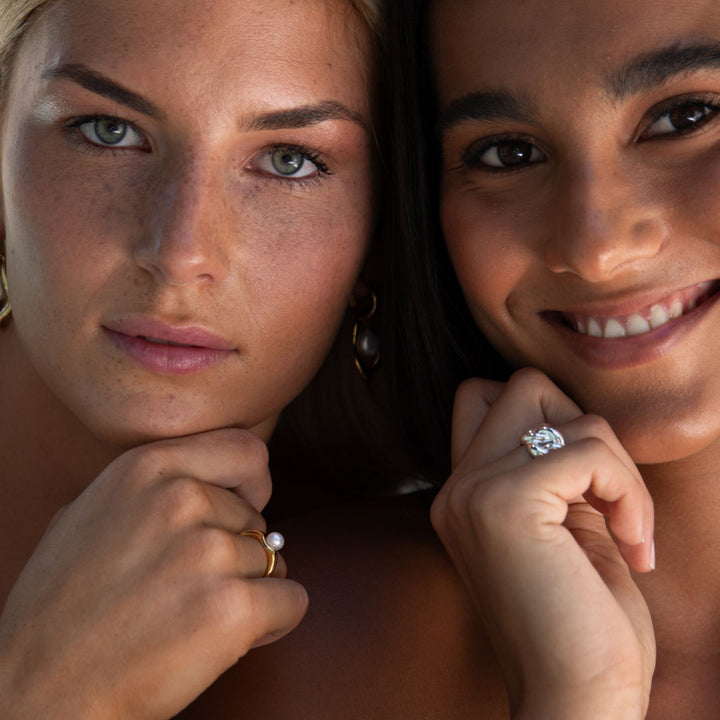 Large silver ring