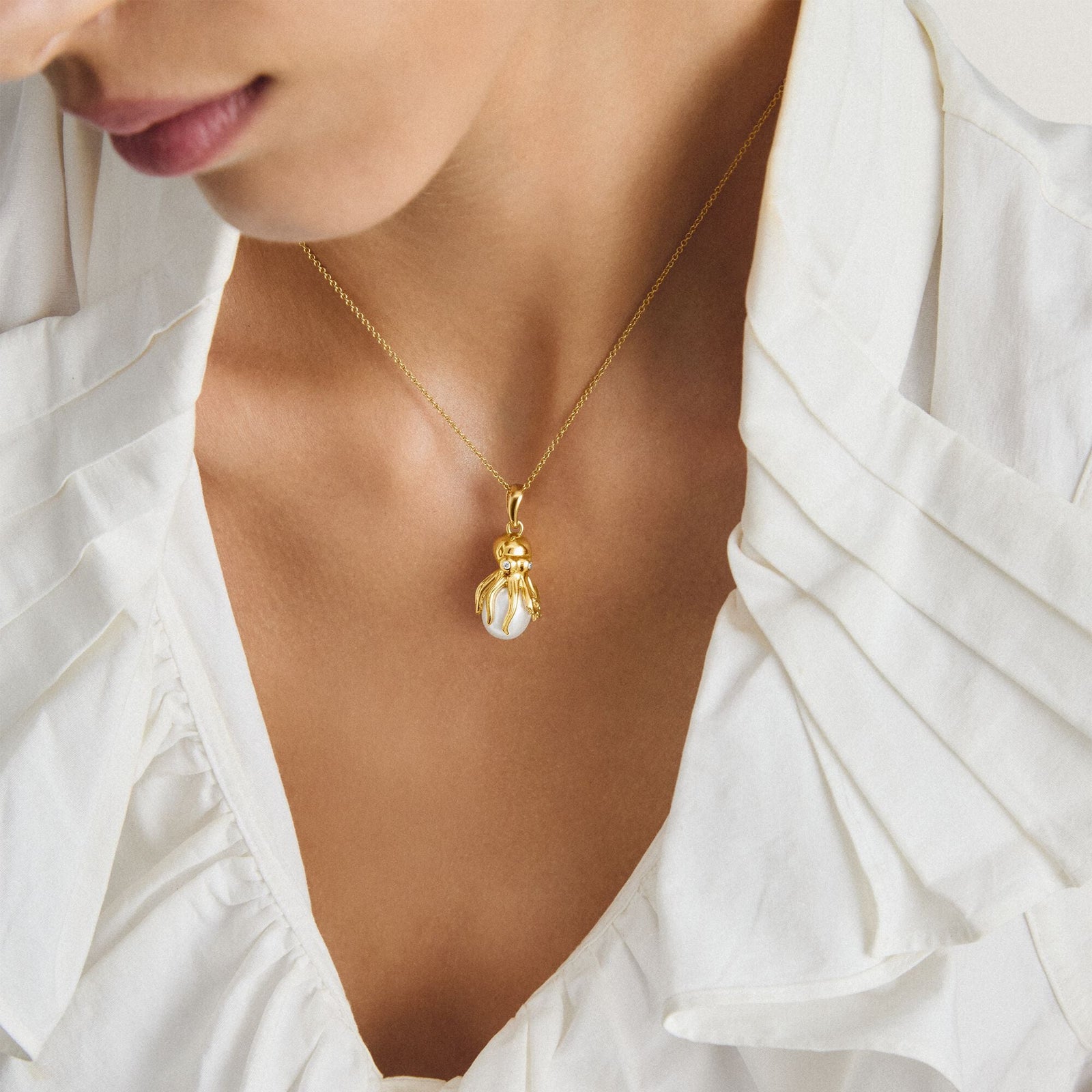 Pendant octopus with pearl | THOMAS SABO Australia