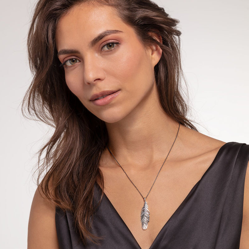 Feather Pendant and Chain Set