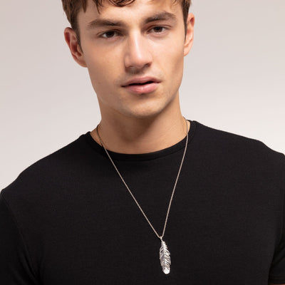 Feather Pendant and Chain Set