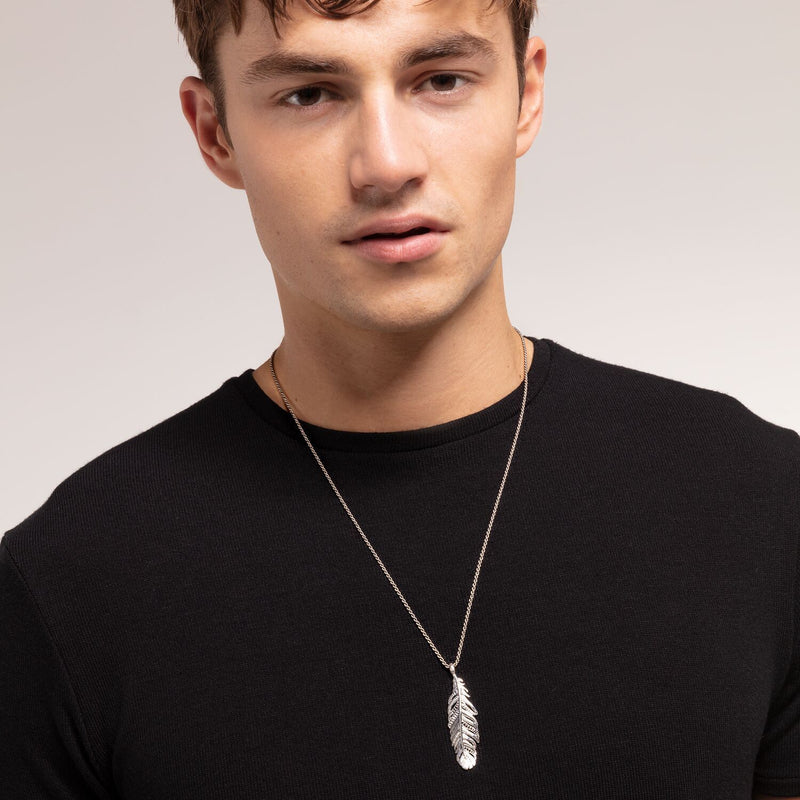 Feather Pendant and Chain Set