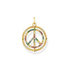 Gold plated pendant peace sign | THOMAS SABO Australia