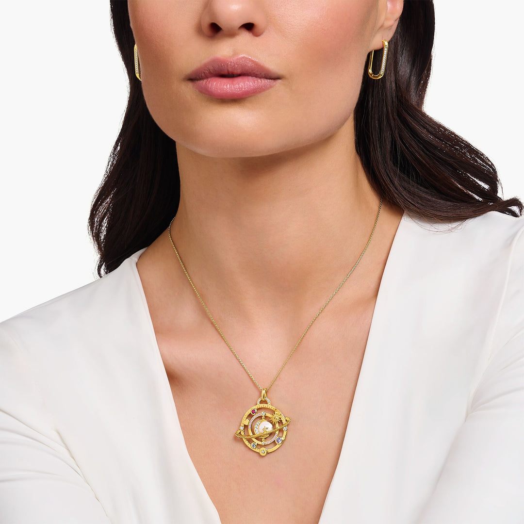 Planetary Ring Pendant with colourful stones | THOMAS SABO Australia