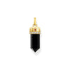 Gold Pendant with onyx in hexagon-shape and stones | THOMAS SABO Australia