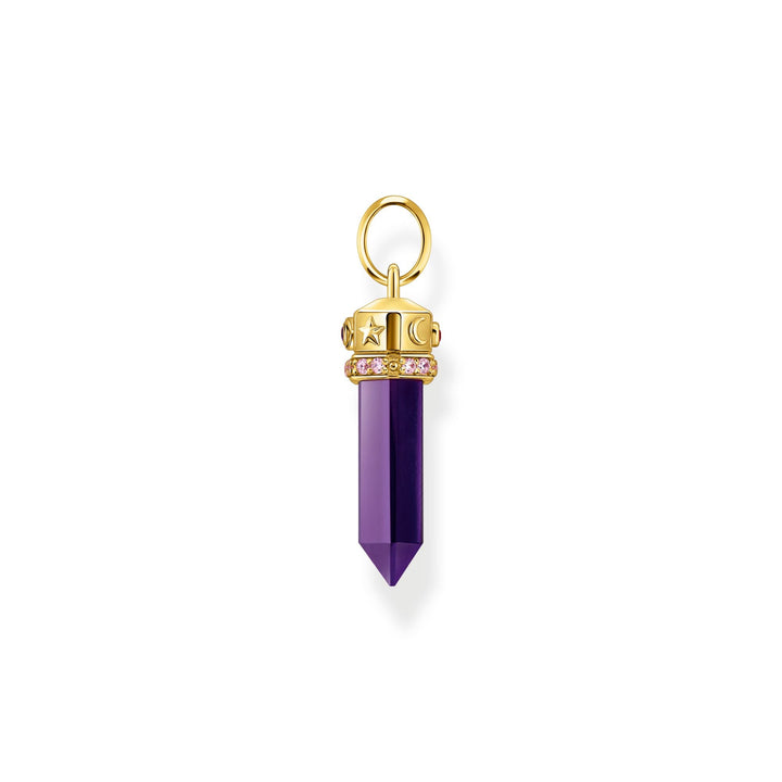 Gold Cosmic Pendant with imitation amethyst | THOMAS SABO Australia