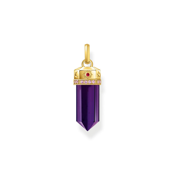 Gold Cosmic Pendant with imitation amethyst | THOMAS SABO Australia