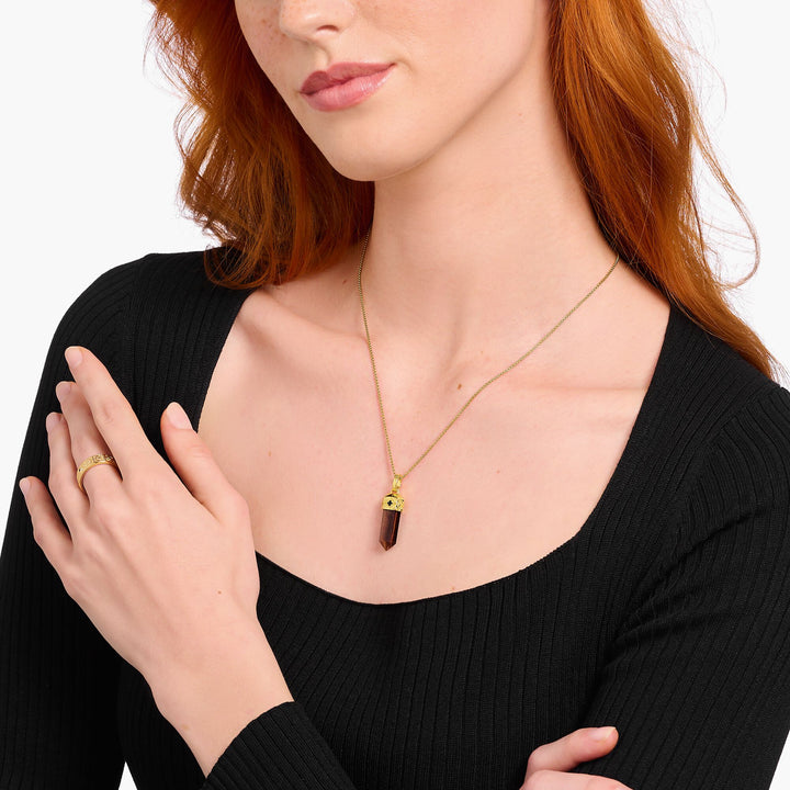 Crystal pendant made from red tiger&