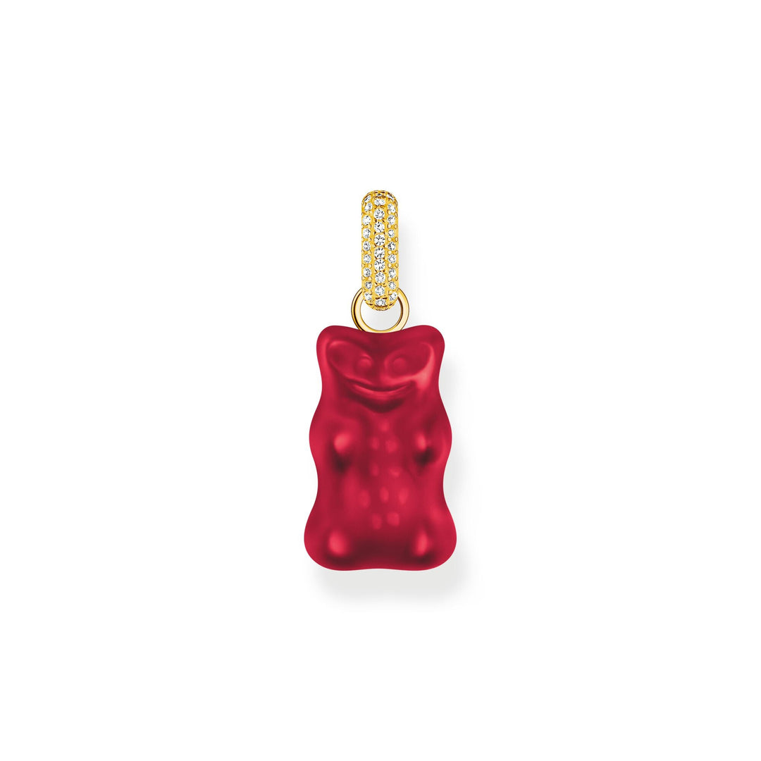 THOMAS SABO x HARIBO: Large Gold-plated Strawberry Red Goldbear Pendant | THOMAS SABO Australia