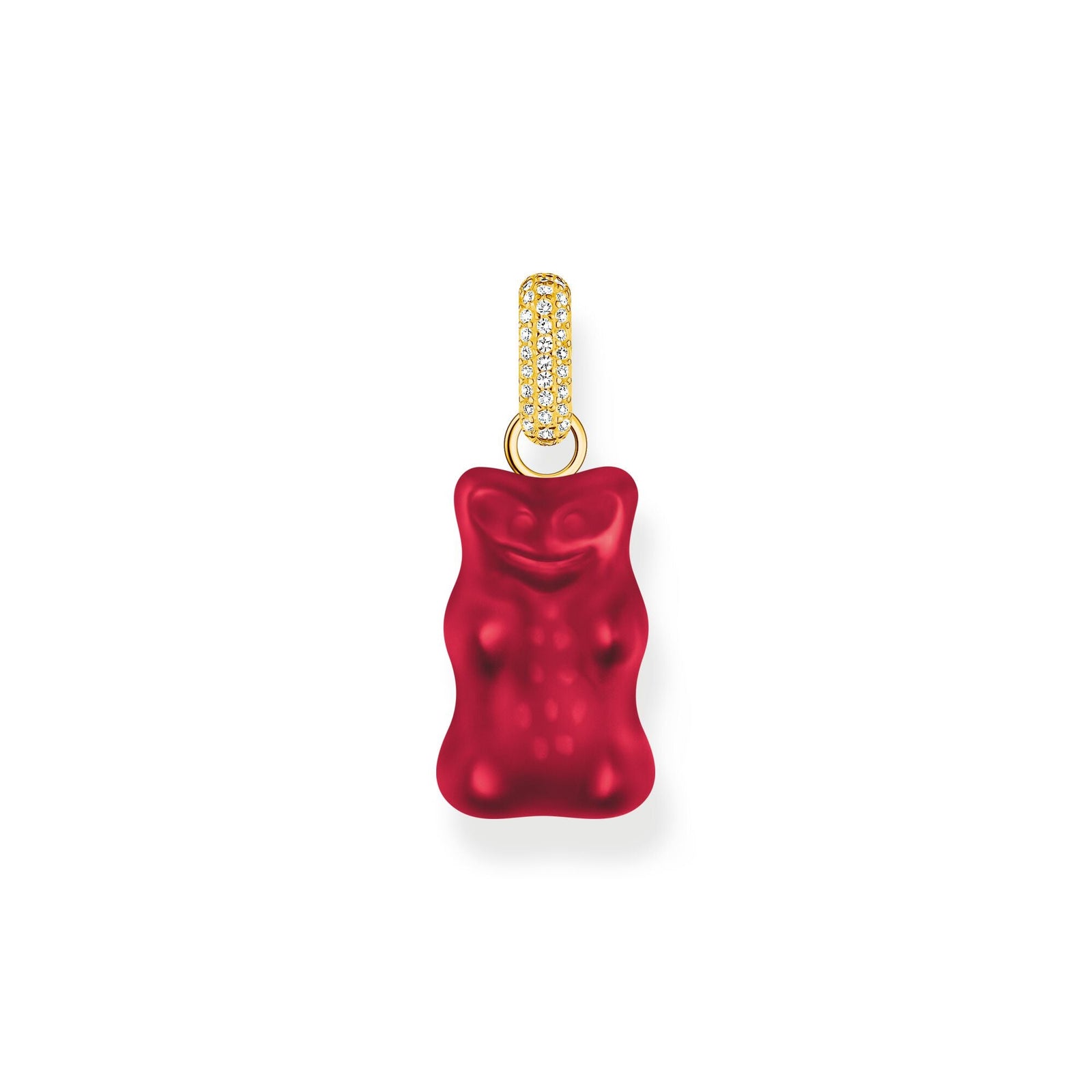 THOMAS SABO x HARIBO: Large Gold-plated Strawberry Red Goldbear Pendant | THOMAS SABO Australia