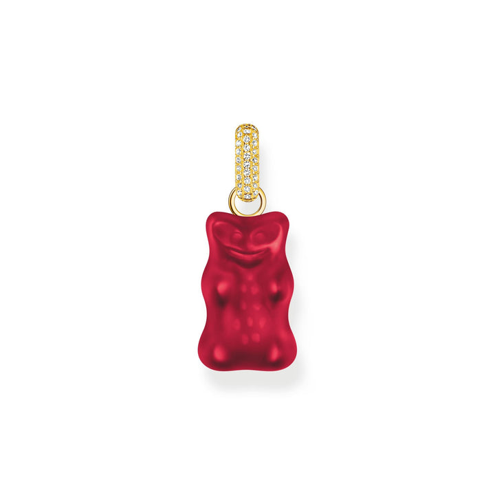 THOMAS SABO x HARIBO: Large Gold-plated Strawberry Red Goldbear Pendant | THOMAS SABO Australia