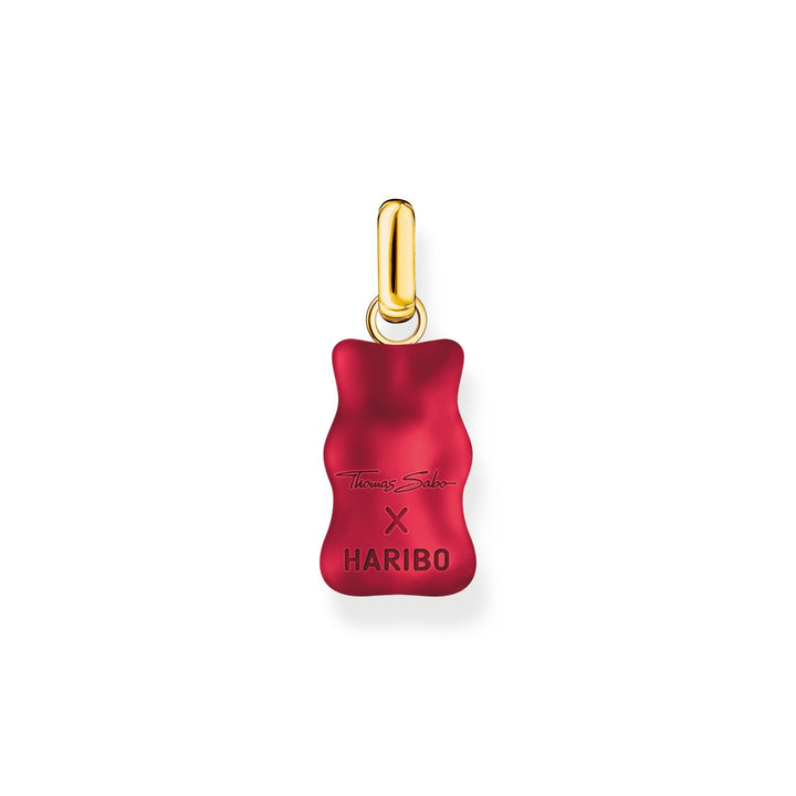 THOMAS SABO x HARIBO: Large Gold-plated Strawberry Red Goldbear Pendant | THOMAS SABO Australia