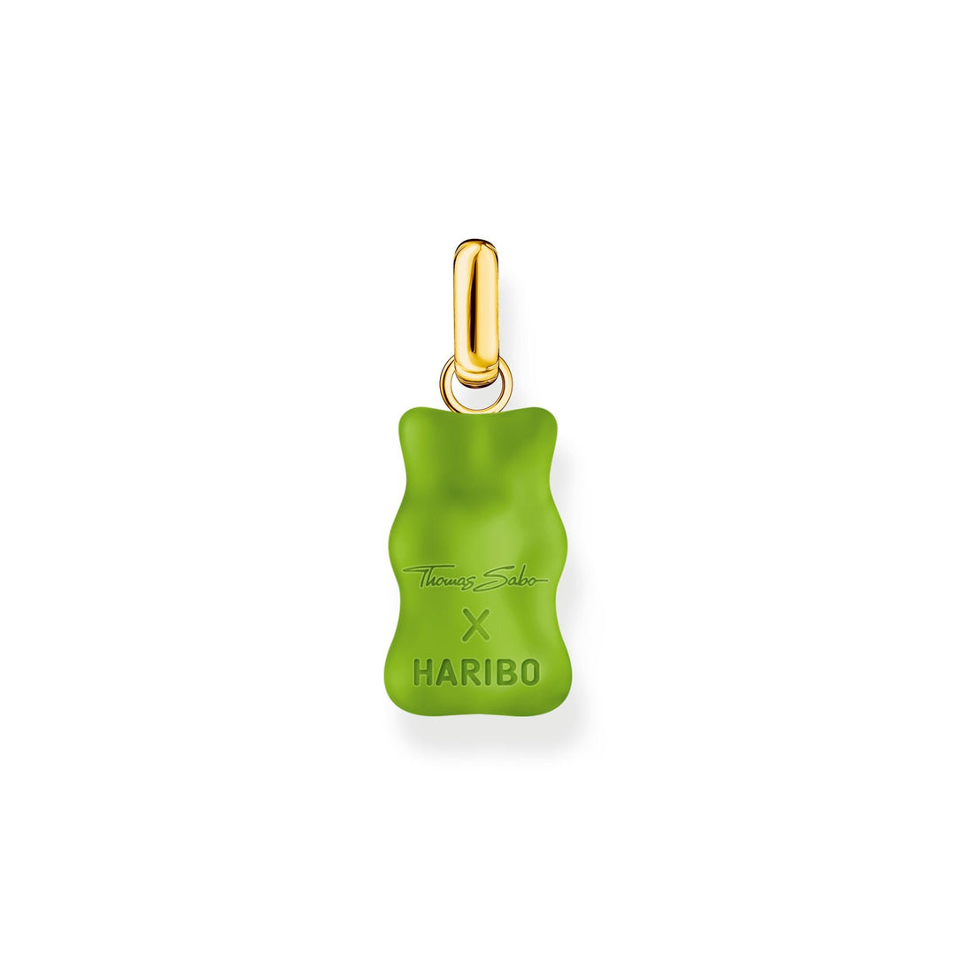 THOMAS SABO x HARIBO: Large Gold-plated Apple Green Goldbear Pendant | THOMAS SABO Australia