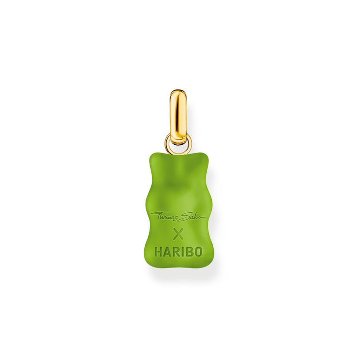 THOMAS SABO x HARIBO: Large Gold-plated Apple Green Goldbear Pendant | THOMAS SABO Australia