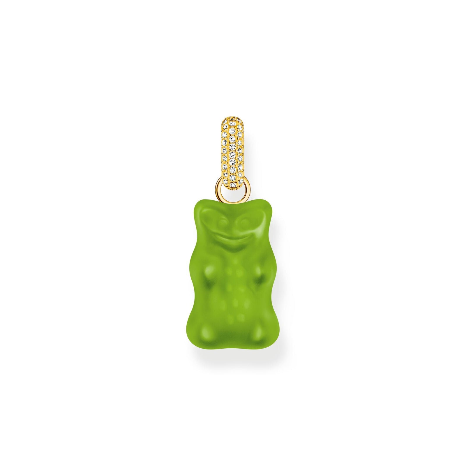 THOMAS SABO x HARIBO: Large Gold-plated Apple Green Goldbear Pendant | THOMAS SABO Australia