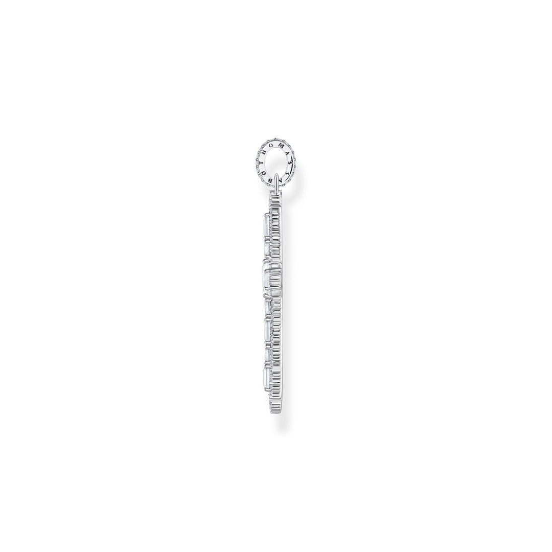 White Romance Cross Pendant and Necklace Set