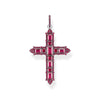Blackened cross pendant with ruby red stones | THOMAS SABO Australia
