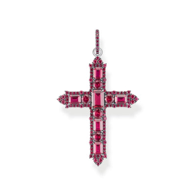 Red Romance Cross Pendant and Velvet Choker Set