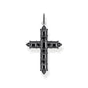Blackened cross pendant with zirconia  | THOMAS SABO Australia